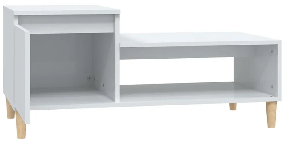 Mesa de centro 100x50x45 cm derivados madeira branco brilhante