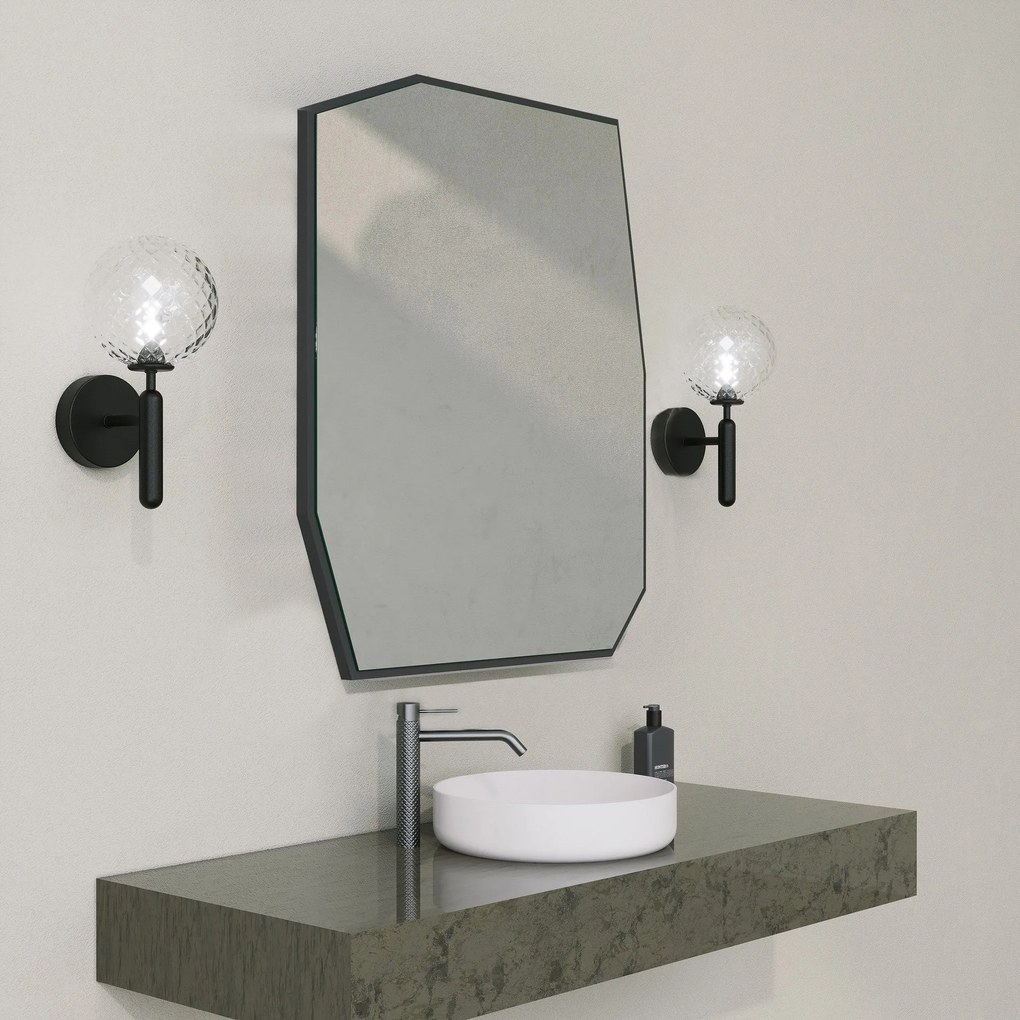 Espelho Decorativo Quartz – Preto – 70cm x 60cm x 2cm