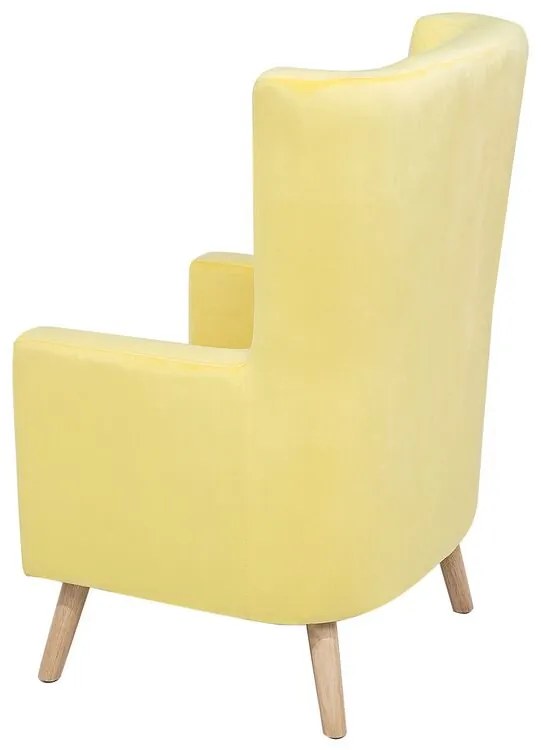 Poltrona em veludo amarelo ONEIDA Beliani