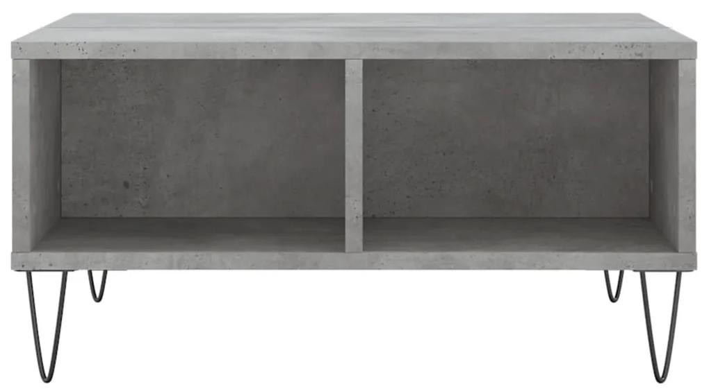 Mesa de centro 60x60x30 cm derivados de madeira cinza cimento