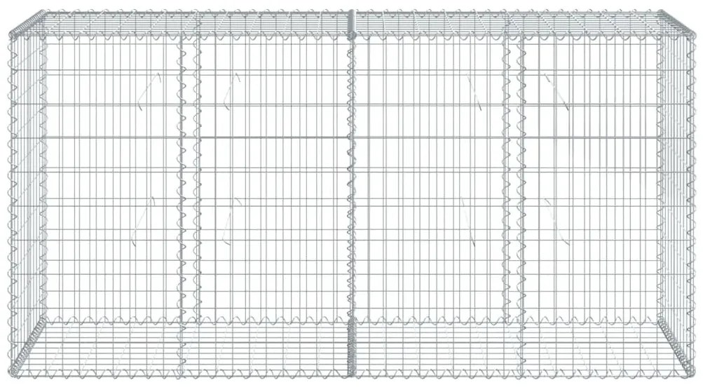 Cesto gabião com cobertura 200x50x100 cm ferro galvanizado