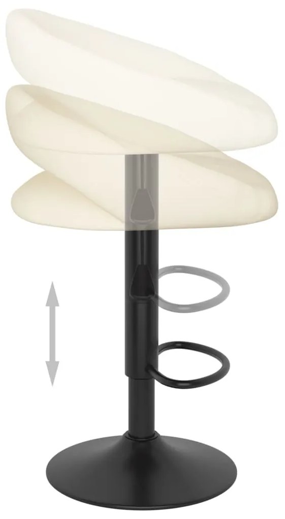 Bancos de bar 2 pcs veludo creme