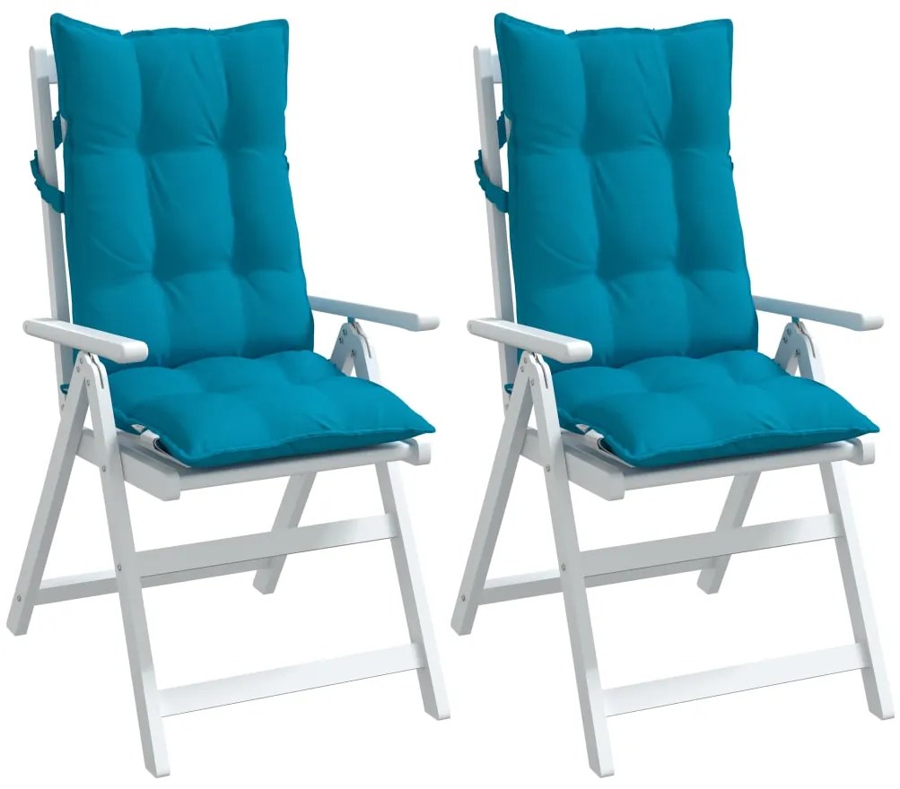 Almofadões cadeira encosto alto 2 pcs tecido oxford azul-claro