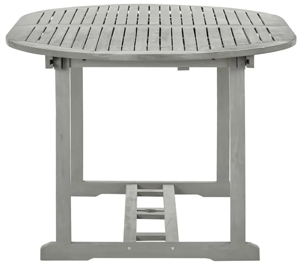 5 pcs conjunto de jantar jardim madeira acácia maciça cinzento