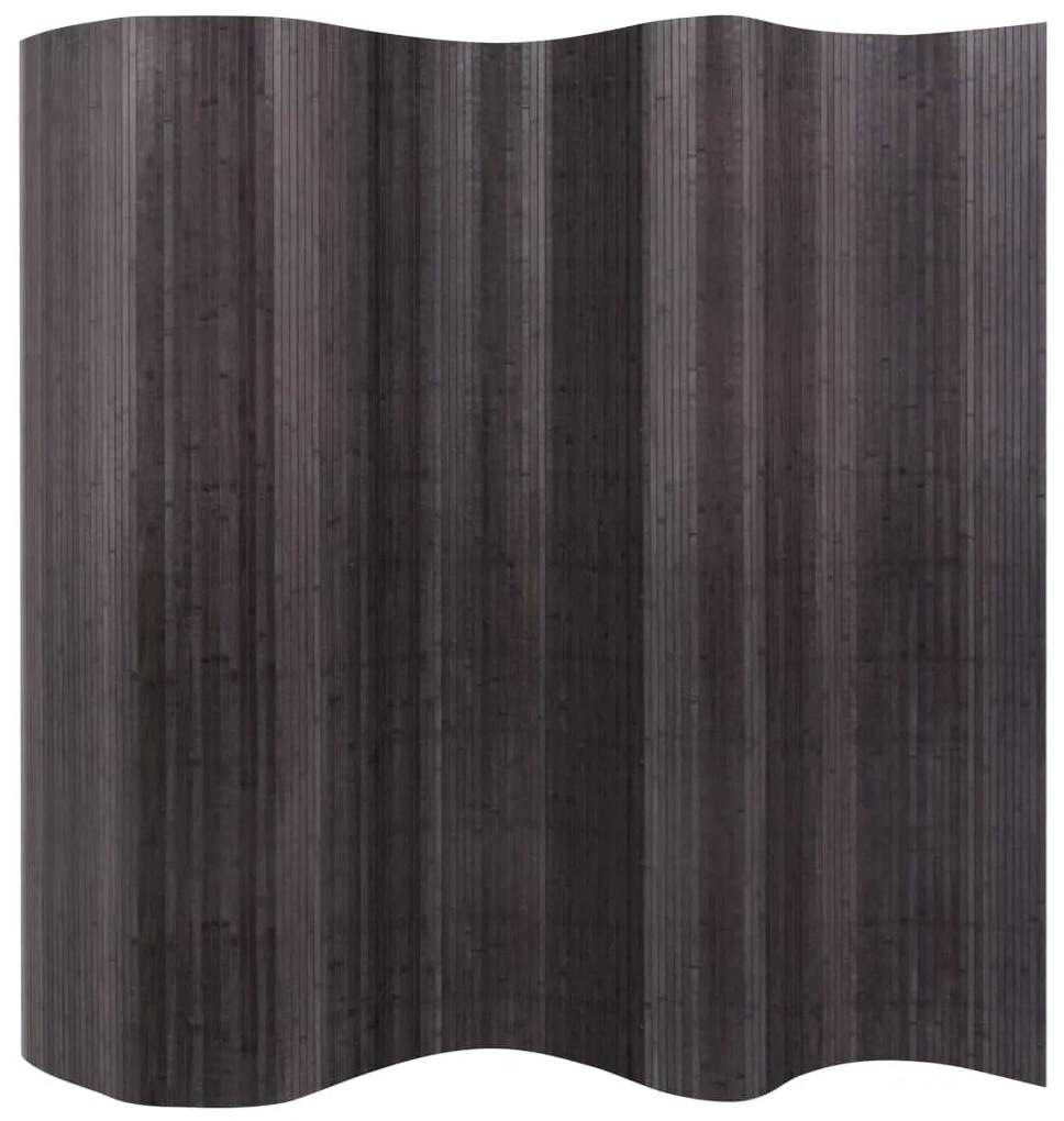 244611 vidaXL Biombo/divisória de sala 250x165 cm bambu cinzento