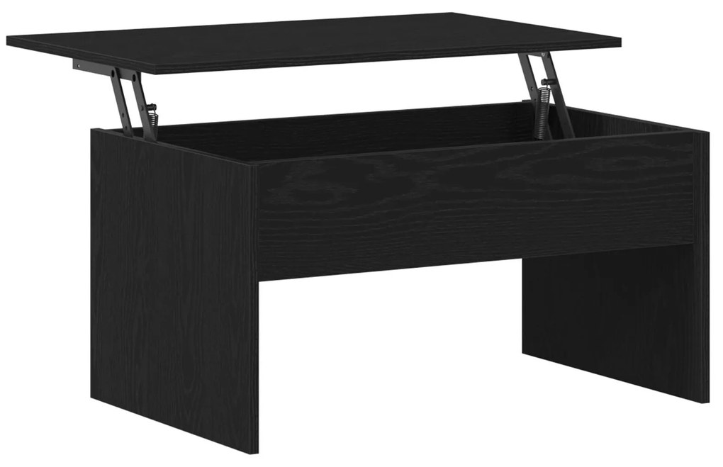Mesa de Café de Carvalho Preto vidaXL - 80 x 50,5 x 41,5 cm