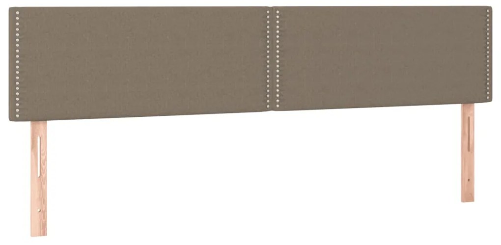 Cama box spring colchão/LED 160x200 cm tecido cinza-acastanhado