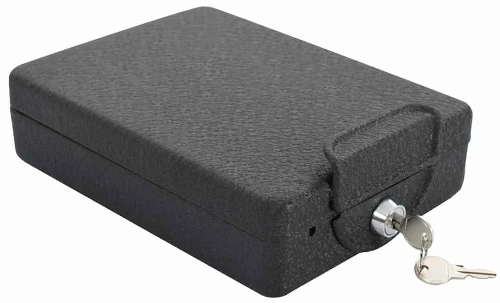 Cofre de Segurança Preto Metal Pequeno Fechaduras