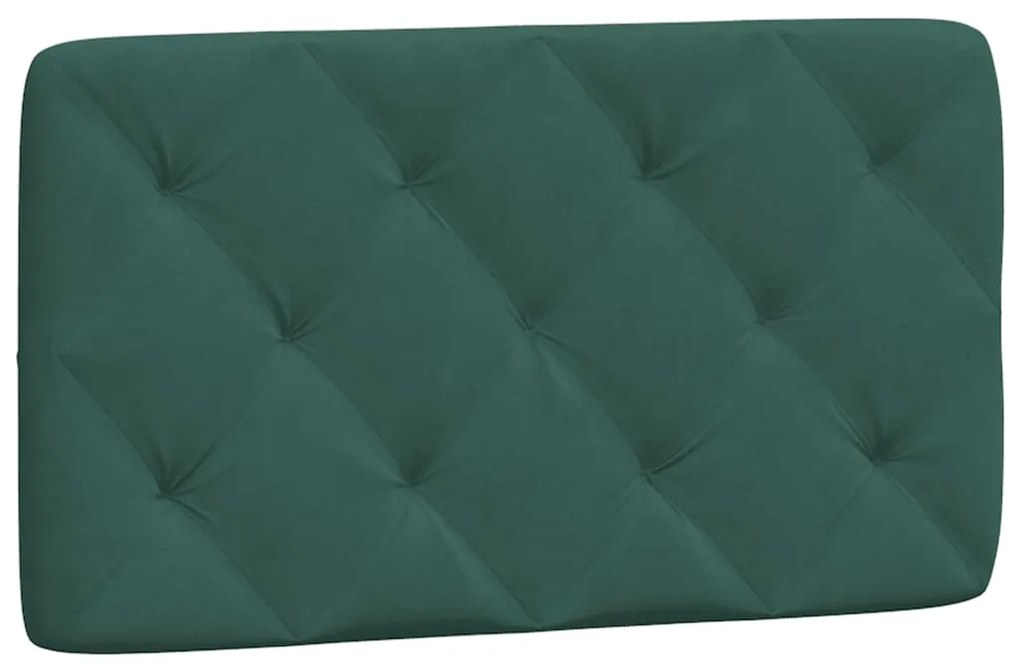 Estrutura de cama c/ luzes LED 90x200 cm veludo verde-escuro
