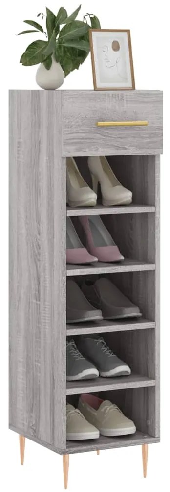 Sapateira 30x35x105 cm derivados de madeira cinzento sonoma
