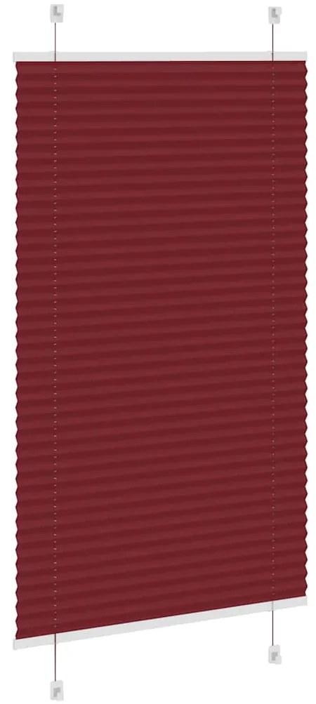 Plissado Cego Bordéus Vermelho 80x150 cm Largura Tecido