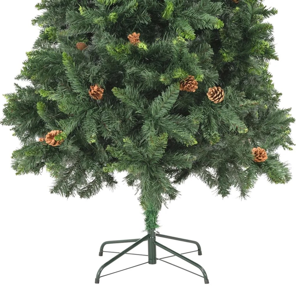 Árvore de Natal artificial com pinhas 210 cm verde