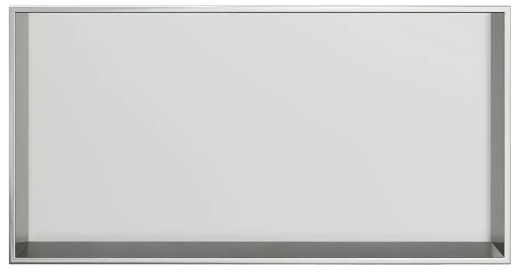 Nicho parede p/ duche 62x32x9 cm aço inoxidável prata escovada