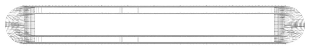 Canteiro elevado/cesto gabião 400x50x100 cm ferro galvanizado