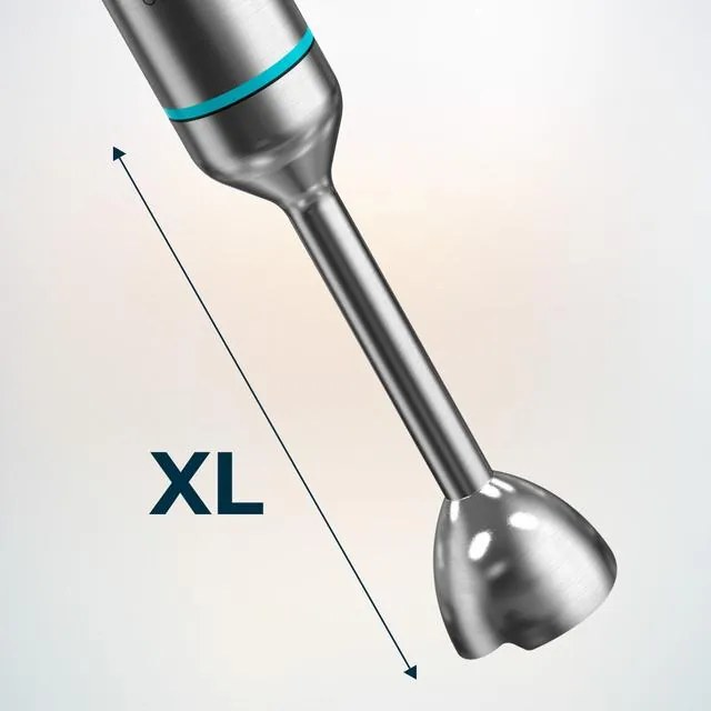 Varinha mágica Power Pulsar 2300MAX com potência máxima de 2300 W, tecnologia Crossblades com lâminas de 4 folhas com revestimento de titânio preto, p