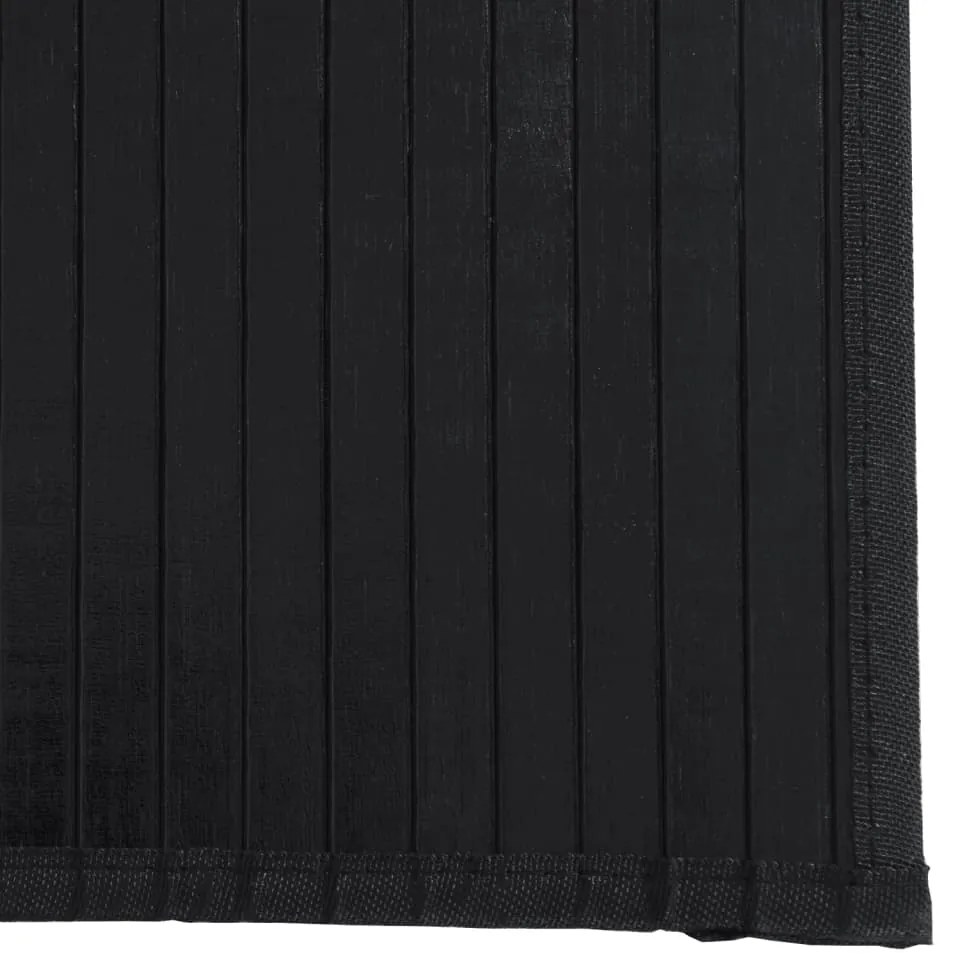 Tapete retangular 100x1000 cm bambu preto
