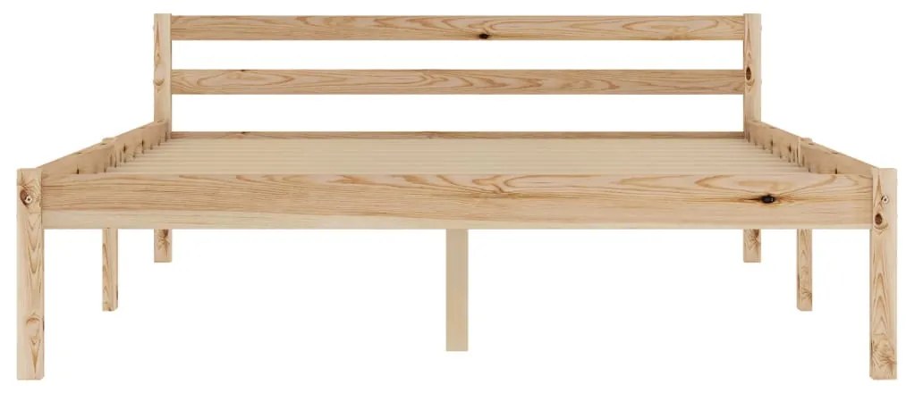 Estrutura de cama 140x200 cm madeira pinho maciço
