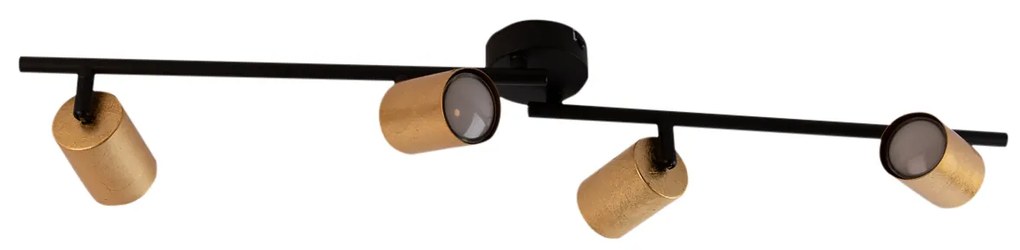 Candeeiro de teto moderno dourado com LED 4 luzes - Mark Moderno