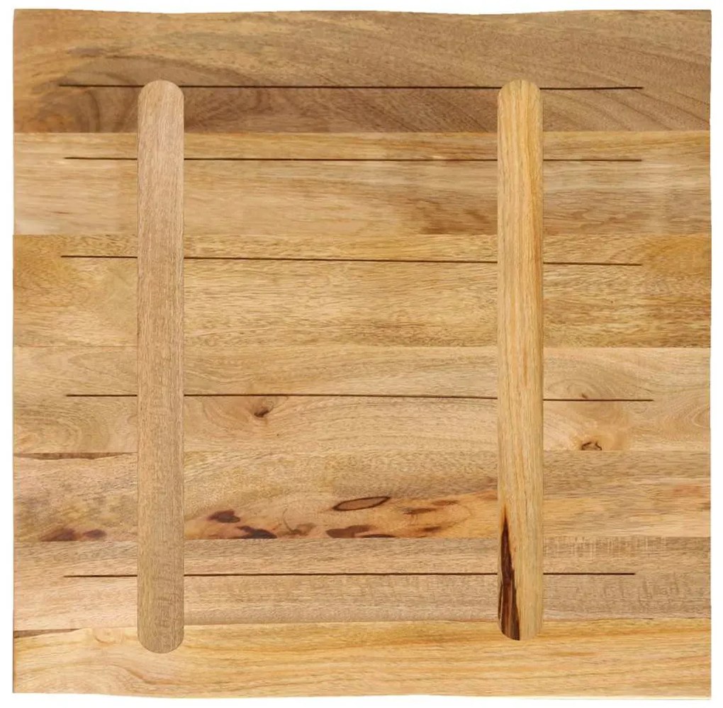 Tampo de mesa c/ borda viva 40x40x3,8cm mangueira áspera maciça