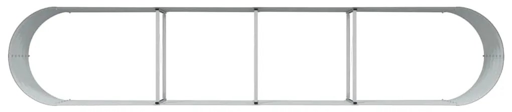 Canteiro Elevado Castanho com Aparência de Madeira 400x80x44 cm Aço