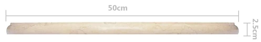 Tampo de mesa Ø50x2,5 cm mármore cor creme
