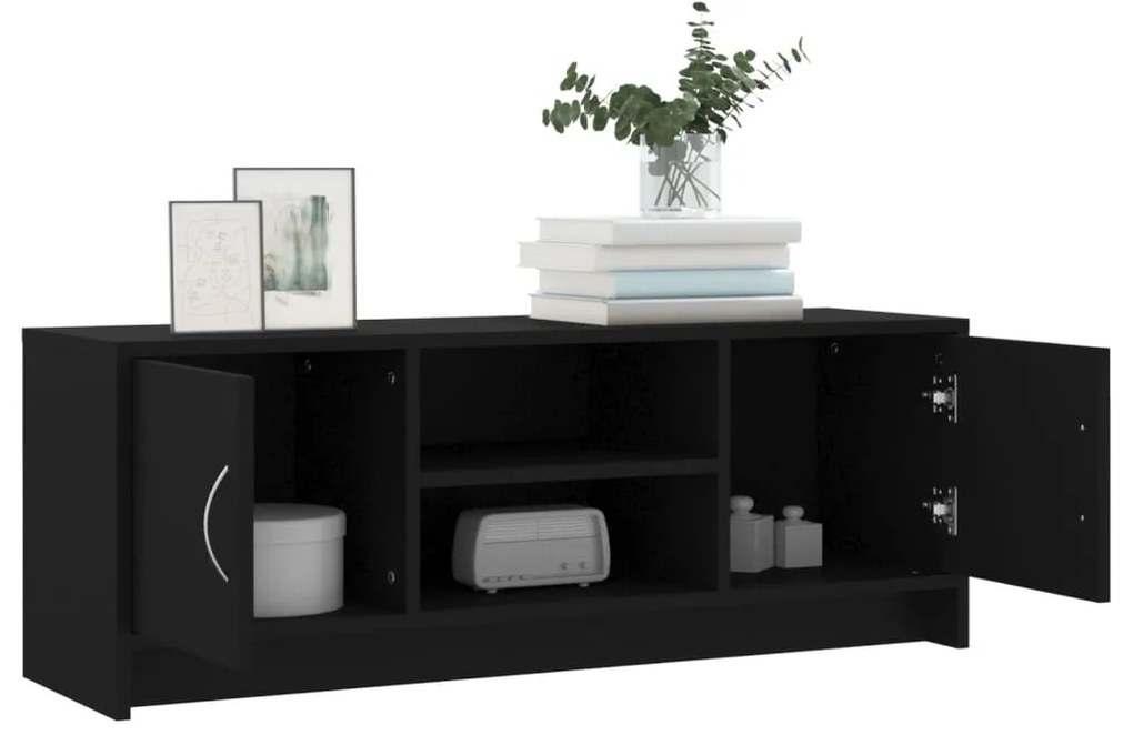 Móvel de TV 102x30x37,5 cm derivados de madeira preto