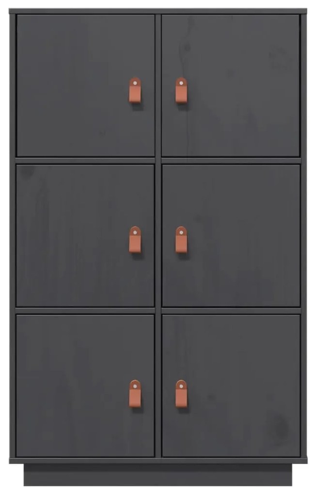 Aparador alto 67x40x108,5 cm pinho maciço cinza