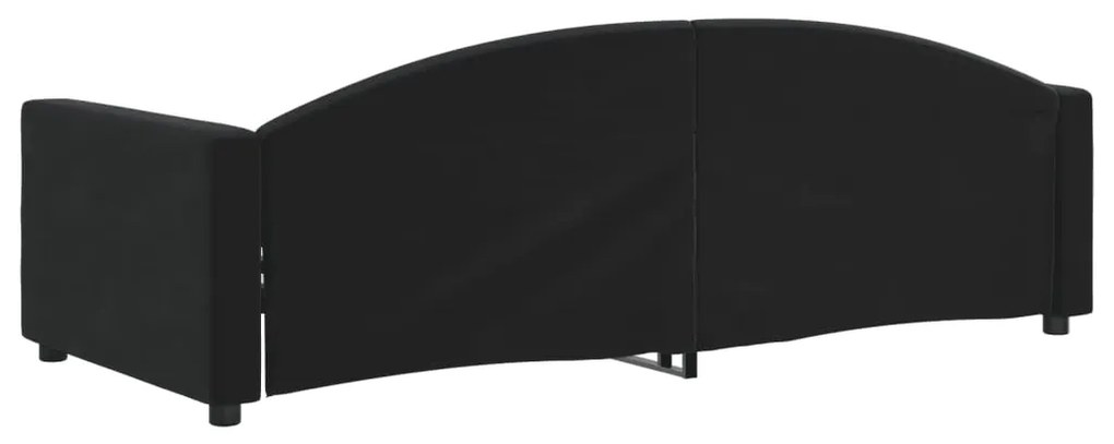 Sofá-cama 90x200 cm veludo preto