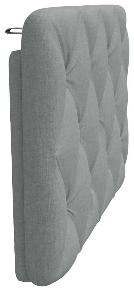 Almofadão de cabeceira 90 cm tecido cinzento-claro