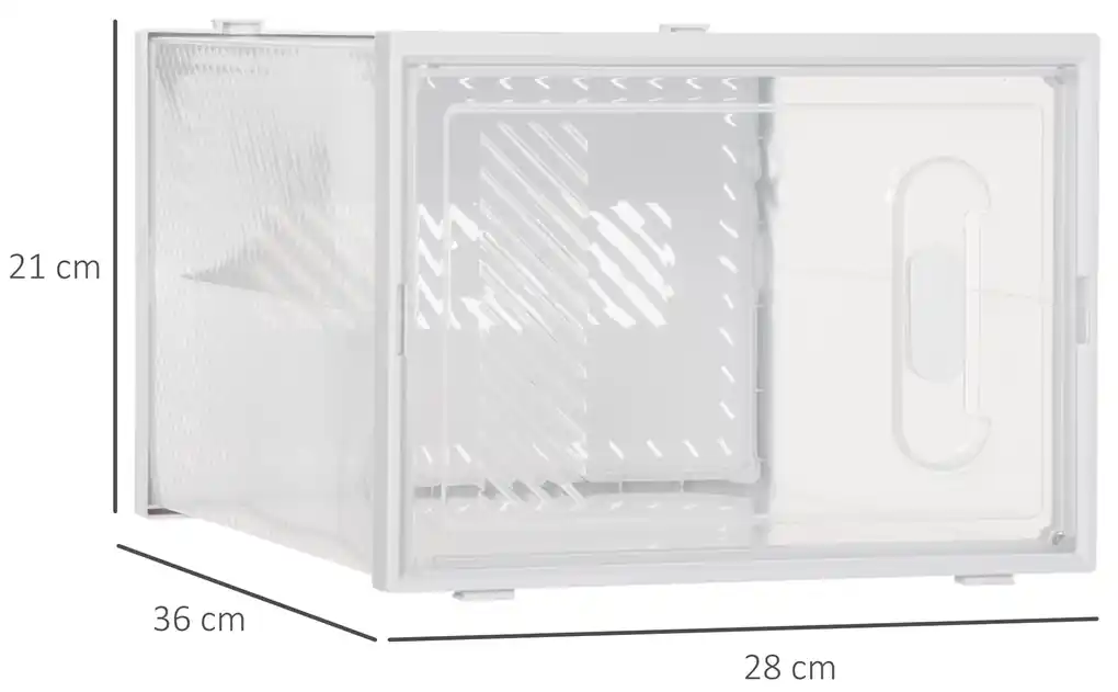 Armario modular plástico con 18 cubos HOMCOM 25x35x19cm transparente