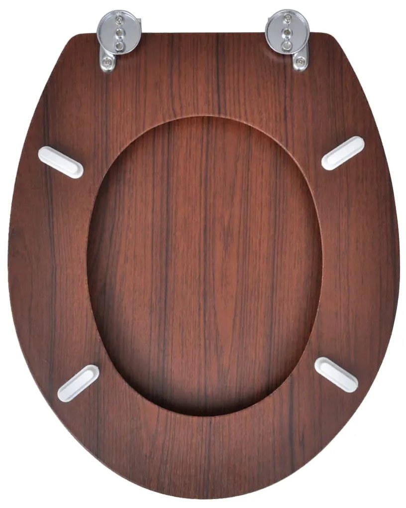 Assentos de sanita com tampas 2 pcs MDF castanho