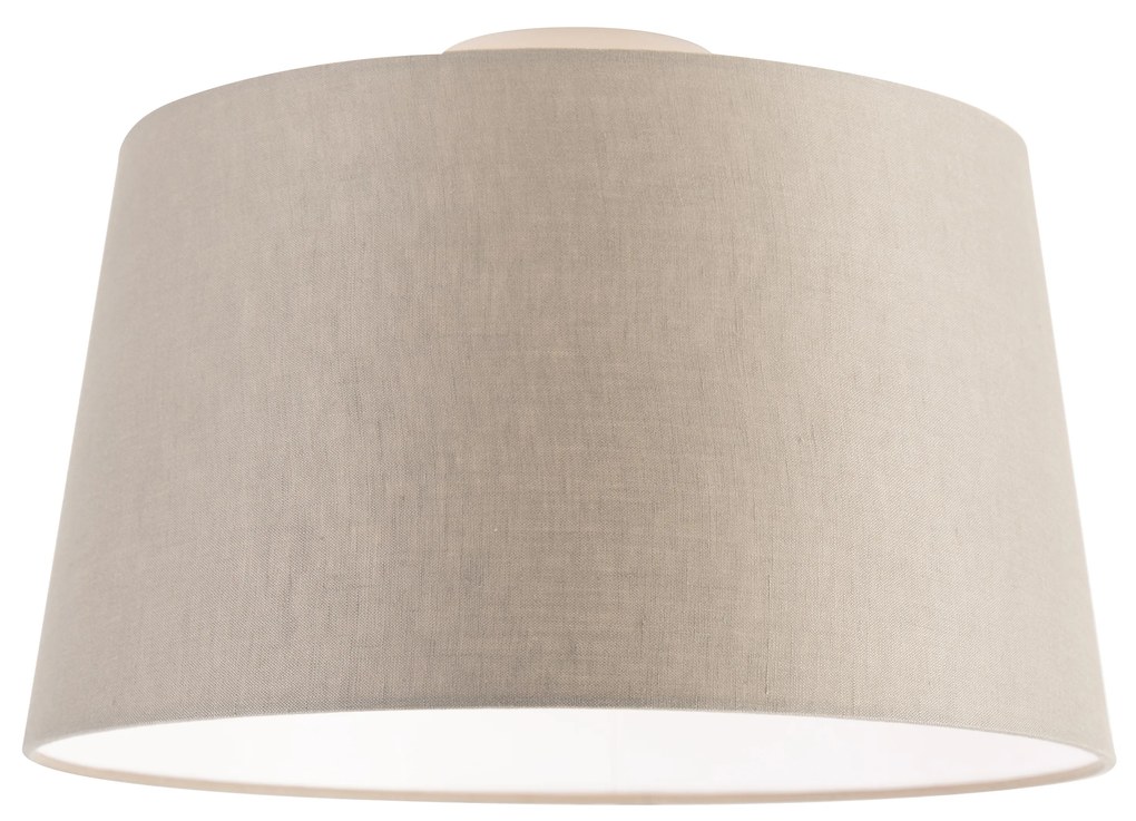 Candeeiro de teto moderno com cúpula bege 35 cm - Combi