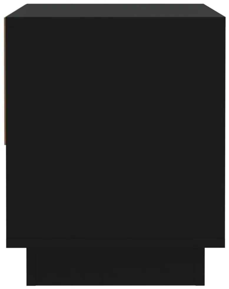 Mesas de cabeceira 2 pcs 45x34x44 cm contraplacado preto