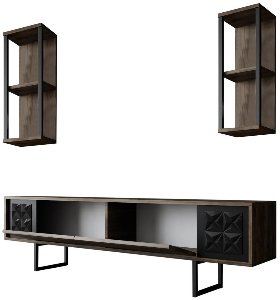 **** Unidade TV Black Line – Nogueira e Preto – 180 x 30 x 48 cm
**
