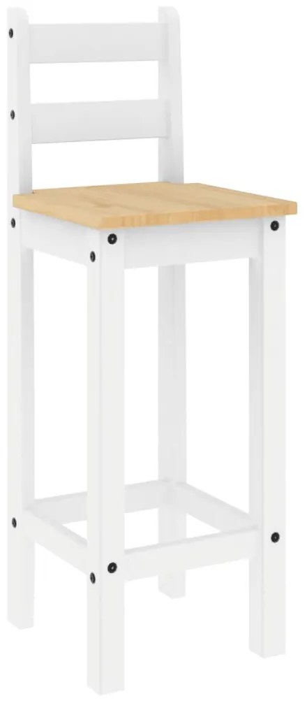 5 pcs conjunto de bar pinho maciço branco