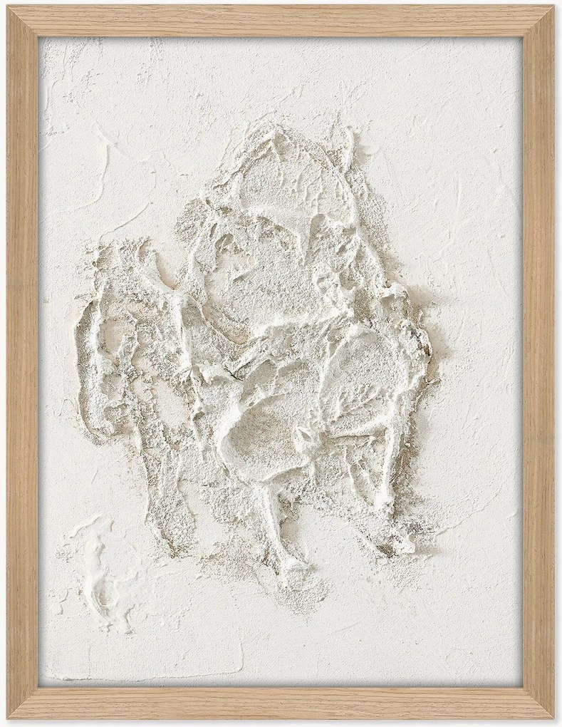 Quadro em tela pintado à mão emoldurado White Beach