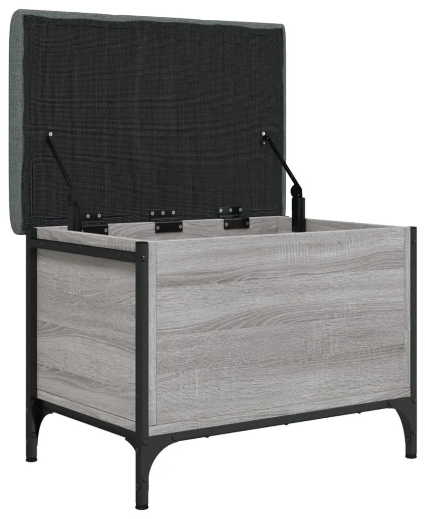 Banco de arrumação 62x42x45cm derivados madeira cinzento sonoma