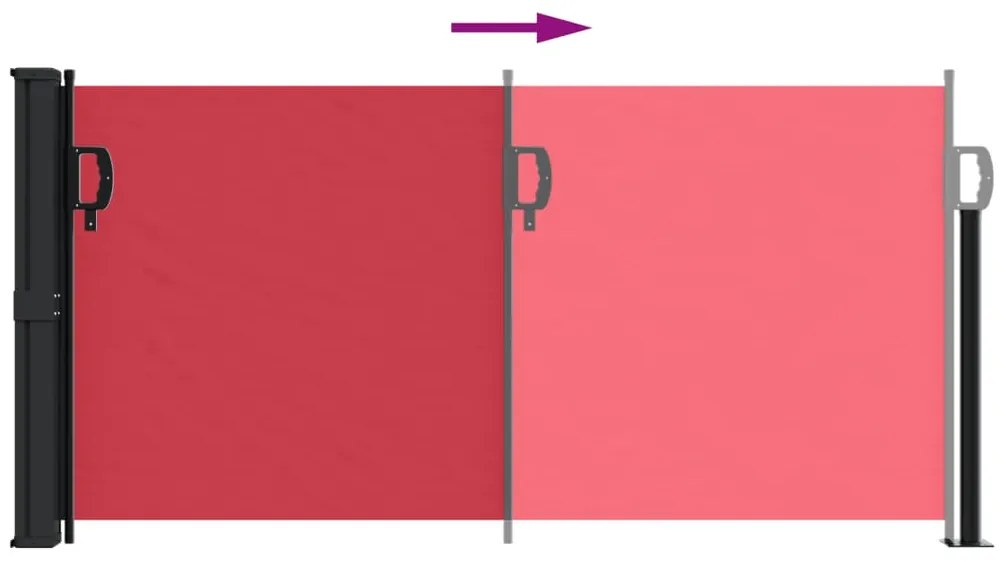 Toldo lateral retrátil 100x300 cm vermelho