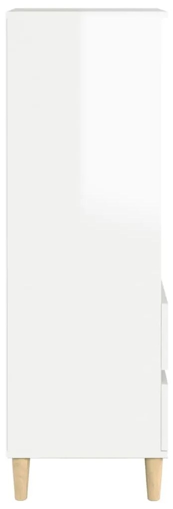 Aparador 40x36x110 cm derivados de madeira branco brilhante