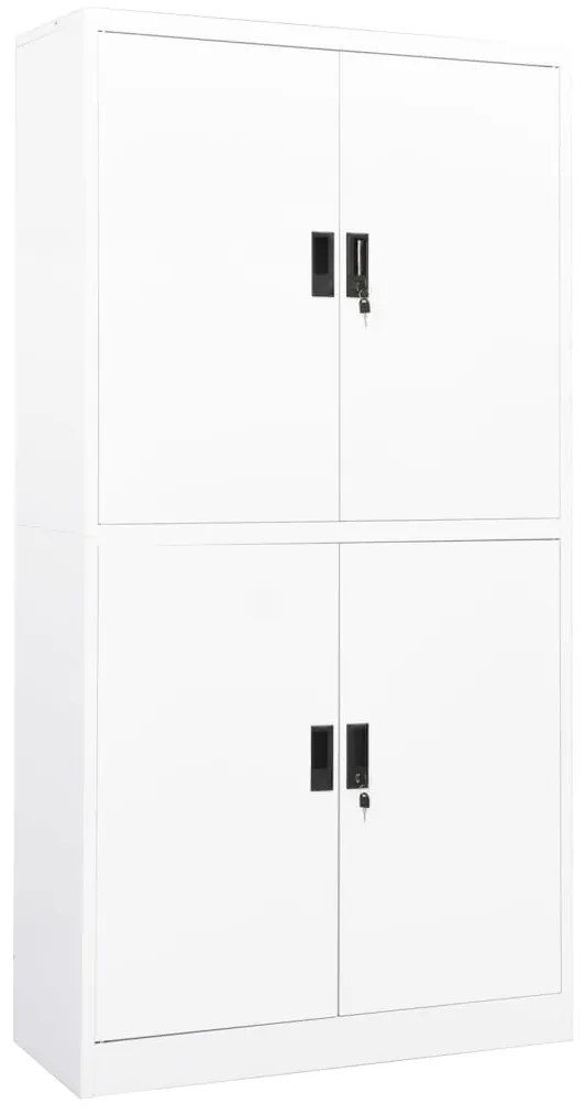 vidaXL Armário de escritório 90x40x180 cm aço branco