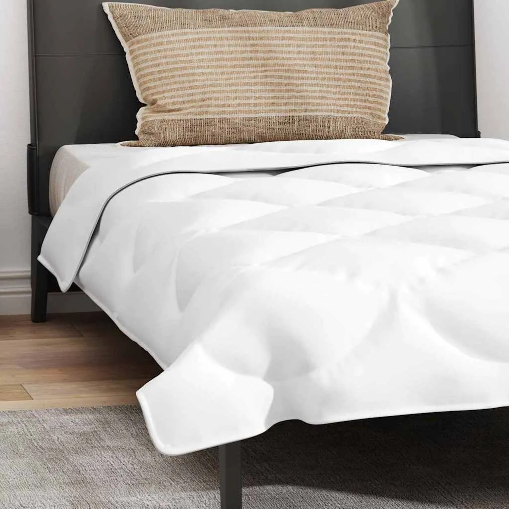 Edredão com travesseiro 2 pcs Branco 135 x 220 cm Microfibra