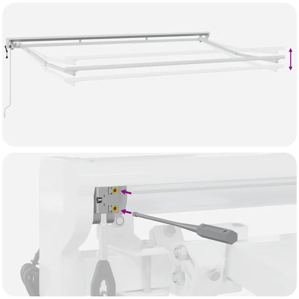 Toldo Elétrico Branco 3.5 x 2 m Alumínio
