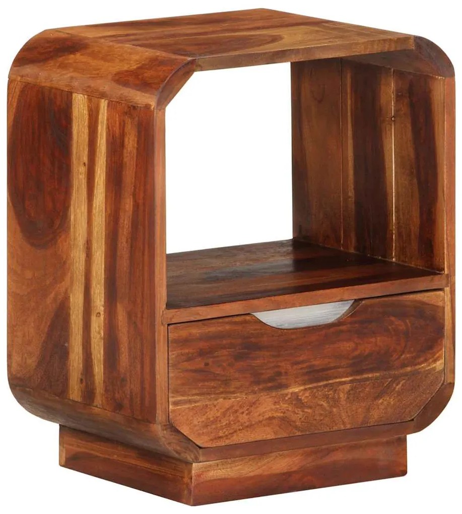 Mesa cabeceira c/ gaveta madeira acácia maciça 40x30x50 cm