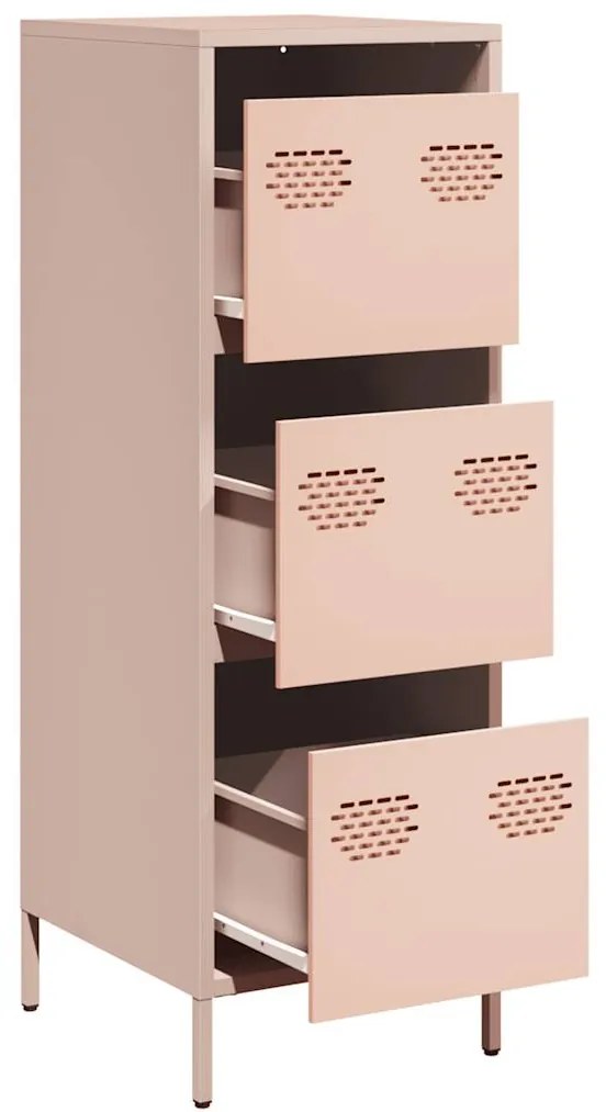 Aparador alto 39x35x103,5 cm aço rosa