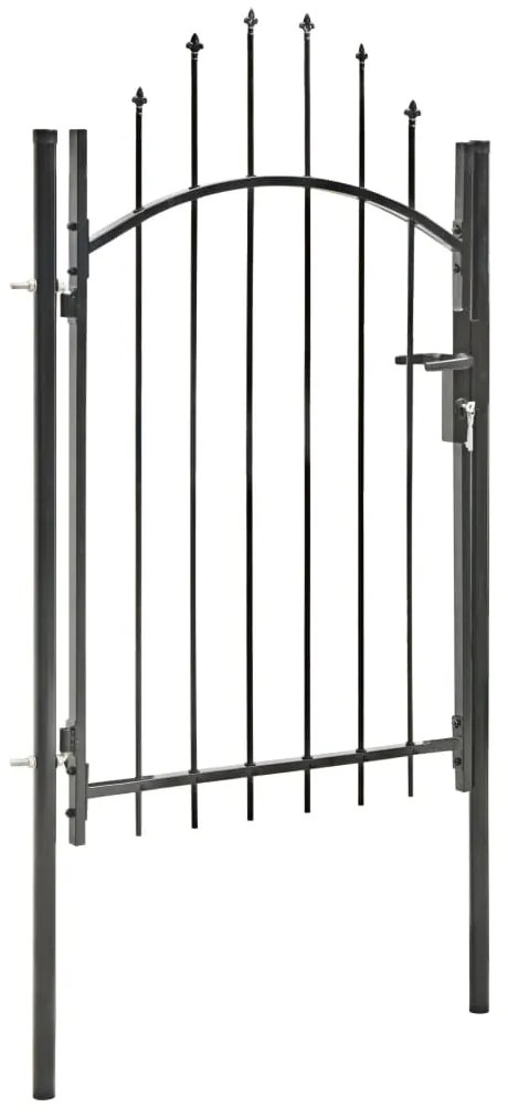 Portão de jardim 1x2 m aço preto