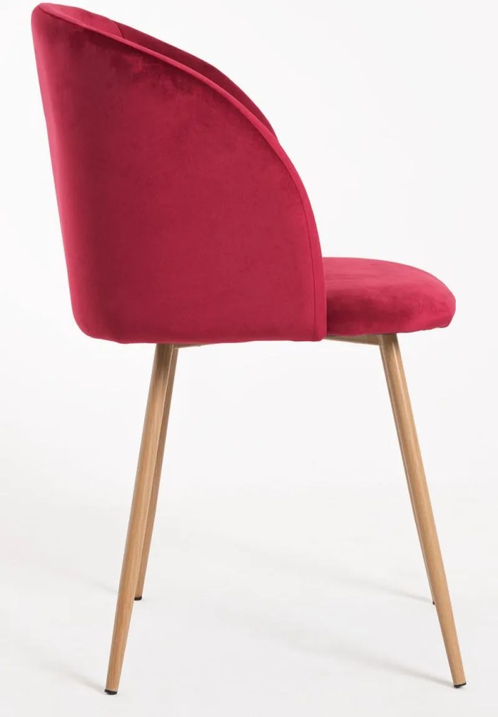 Pack 4 Cadeiras Velt Veludo - Vermelho