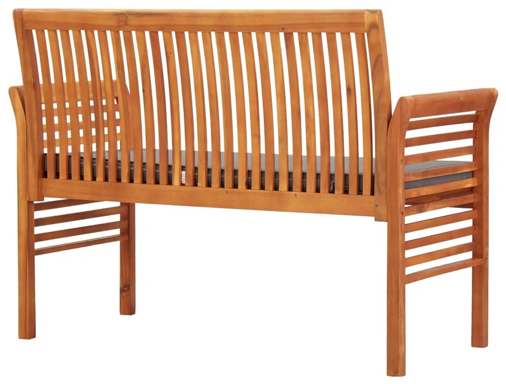 Banco de jardim 2 lugares c/ almofadão 120 cm acácia maciça