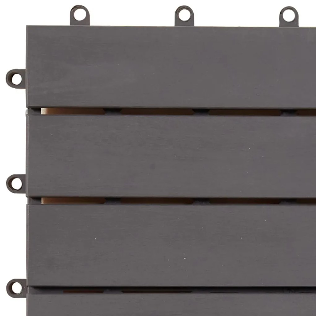 Ladrilhos de terraço 30 pcs 30x30 cm acácia maciça cinzento