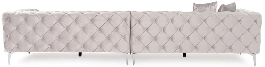 Sofá de 4 Lugares Como – Cinzento Claro – 344x90x72 cm