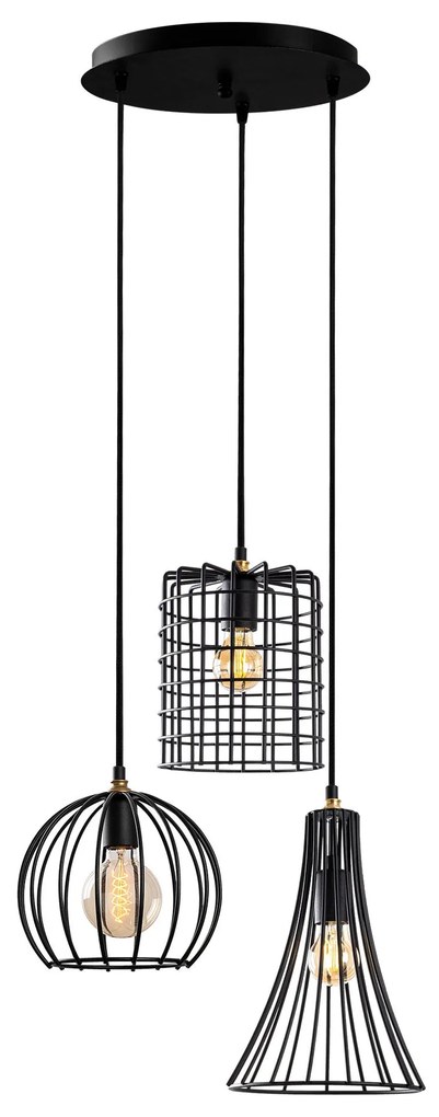 Candeeiro Teltrio – Preto Antique – 52 x 41 x 49-129 cm